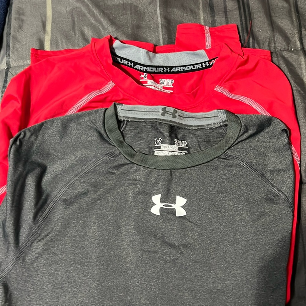 Two long sleeve Under Armour shirts